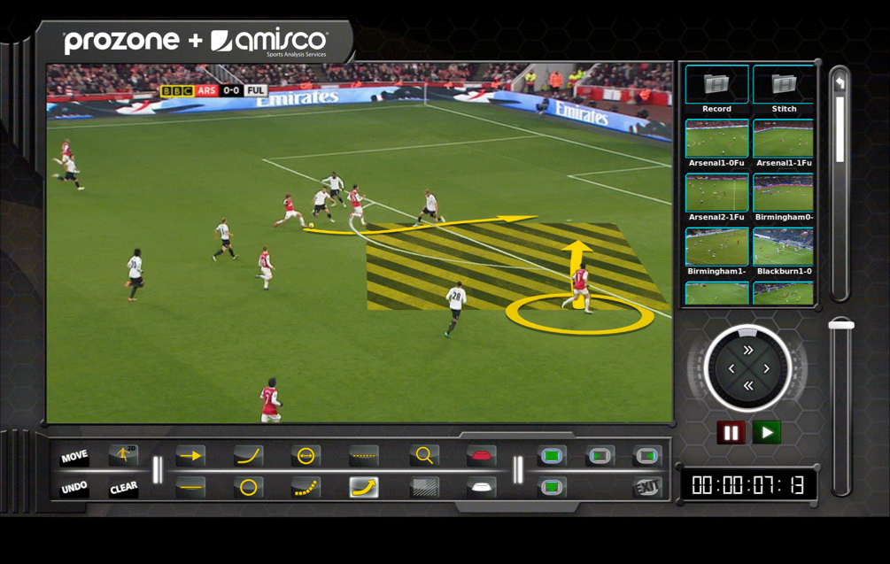 Prozone optical tracking with PlayFE